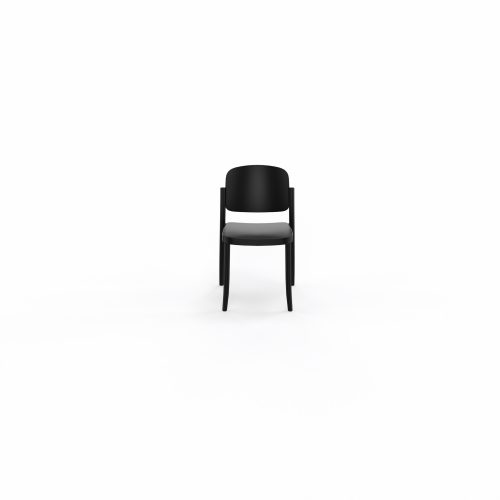Lot de 4 chaises Line en polypropylène 4 pieds sans accoudoirs polypropylène noir