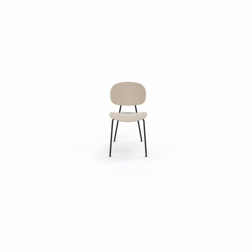 Chaise 4 pieds SOFIA coque en polypropylène piétement en acier noir H79,3 x L45 x P55 x A47,5 cm vendue par lot de deux