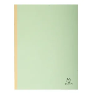 EXACOMPTA Paquet de 25 chemises à dos toilé, carte 320 grammes, dos 3cm, 24x32cm, coloris Vert