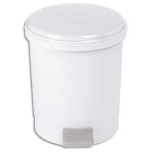 Poubelle à pédale pour sanitaire économique capacité 3 litres - Diamètre 17,5, hauteur 21 cm