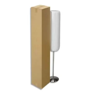 Caisse longue en carton brun simple cannelure - Dimensions : L100 x H15 x P15 cm