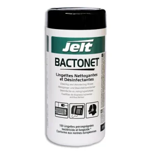 JELT Boîte de 100 lingettes nettoyantes anti bactérie bactonet