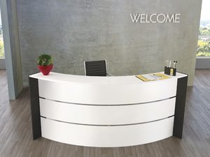 Comptoir arrondi BARI, (L)2.550x(P)1.200 mm