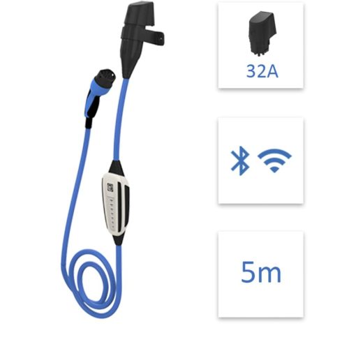 NRGkick Fix Max 5m WLAN, système verrouillage, prise murale 32A