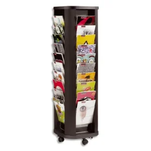 PAPERFLOW Presentoir de documents caroussel 40 cases Noir