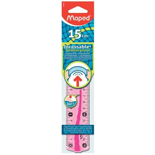 MAPED Incassable - Règle plastique 15 cm - incassable - disponible dans différentes couleurs