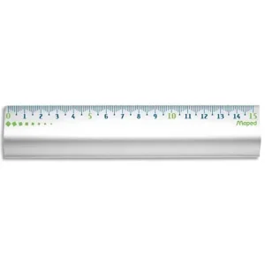 MAPED Règle anti dérapante aluminium anodisé 15 cm