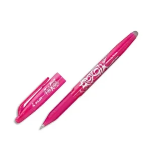 PILOT Stylo bille encre gel qui s'efface à l'aide de la gomme en bout de stylo FriXion coloris Rose