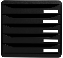 EXACOMPTA Module de classement BIG-BOX PLUS, 5 tiroirs, noir