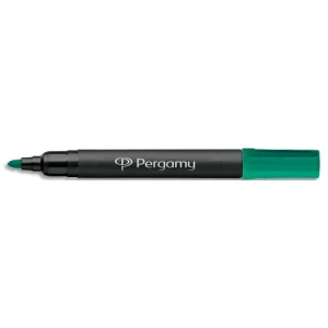 PERGAMY Marqueur permanent pointe ogive corps plastique encre Verte à base d'alcool