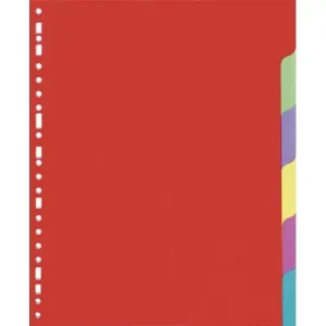 Jeu d'intercalaires 6 positions en carte lustrée supérieure 225g, 3/10e. Format A4.