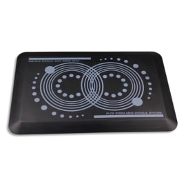 AFS-1EX Tapis antifatigue Noir S2000 en polyuréthane, réduit la pression sur le corps L80 x H1,8 x P50 cm