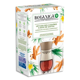 AIR WICK Diffuseur électrique Botanica livré avec recharge 19 ml Vétiver des Caraïbes et bois de santal