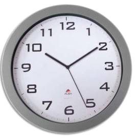 ALBA Horloge murale Horissimo silencieuse grand format en métal, pile AA non fournie - Diamètre 38 cm