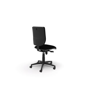 Siège Alter - mécanisme synchrone sans accotoirs - assise tissu Bondaï bleu electrique et dossier résille noire - piètement nylon noir