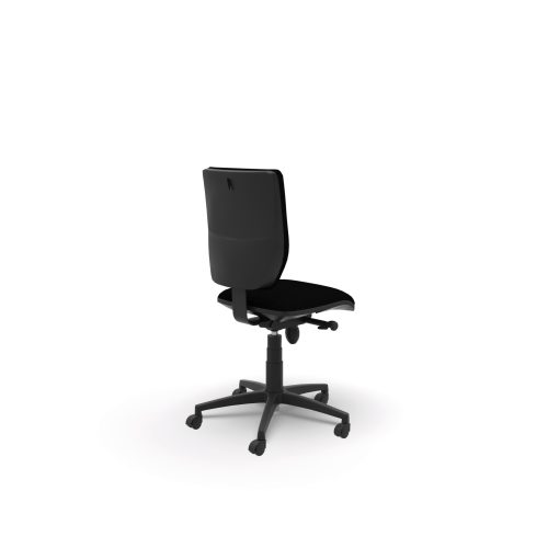 Siège Alter - mécanisme synchrone sans accotoirs - assise tissu Bondaï noir et dossier résille noire - piètement nylon noir