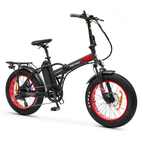 Vélo électrique pliable Argento MiniMax GT Moteur Bafang 48V/250W/80Nm , Batt 48V 12.8Ah, Dérailleur Shimano 7 vitesses. 25Km/h Pneu 20"