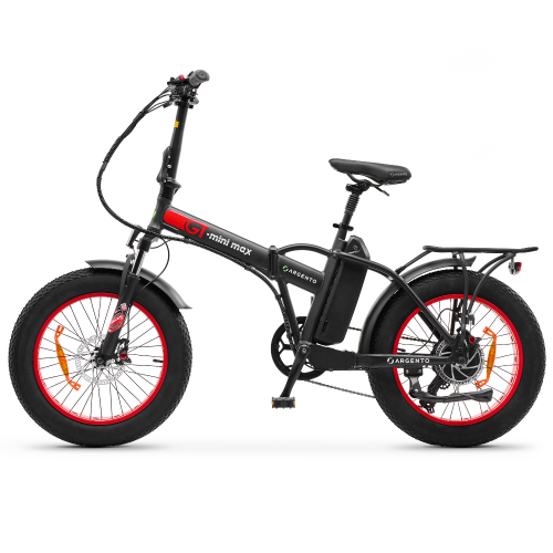 Vélo électrique pliable Argento MiniMax GT Moteur Bafang 48V/250W/80Nm , Batt 48V 12.8Ah, Dérailleur Shimano 7 vitesses. 25Km/h Pneu 20"