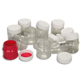 ART PLUS Sachet de 12 flacons vides contenance 50ml avec couvercles