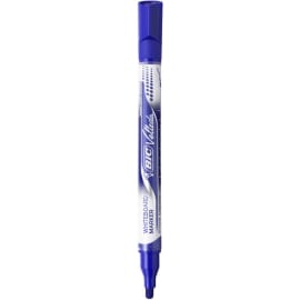 BIC Velleda Ecriture Feutres pour Tableau Blanc Effaçables à Sec Pointe Conique Large - Encre Bleue