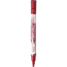BIC Velleda Feutres pour Tableau Blanc Effaçables à Sec Pointe Conique Large - Rouge