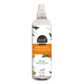 BOLDAIR Spray 400 ml Brume air et textile, assure une ambiance parfumée, parfum Bergamote pamplemousse