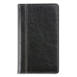 BREPOLS Agenda OPTIVISION FR pocket Ferrara Color, spiralé, 1S/2P, 9x16cm noir coutures assorties