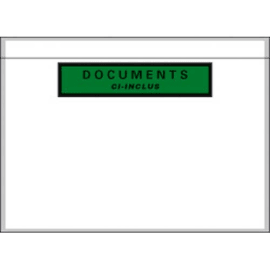 Boîte de 1000 pochettes document ci-inclus recyclées format C5 22,8 x 16,5 cm transparent