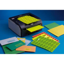 Boîte de 400 Etiquettes adhésives couleur Jaune - Format : 105 x 148,5 mm. Planche A4
