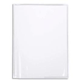 CALLIGRAPHE Protège-cahier Cristal 12/100° 17x22cm avec porte-étiquette. Transparent