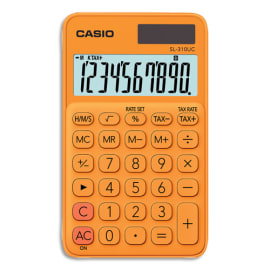CASIO Calculatrice de poche 10 chiffres Orange SL-310UC-RG-S-EC