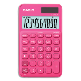 CASIO Calculatrice de poche 10 chiffres Rouge/Rose (Fuchsia) SL-310UC-RD-S-EC