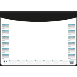 CBG Socle sous-mains en pvc noir avec recharge quadri-perpétuel - format : 40,5 x 55 cm