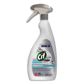 CIF Spray 750 ml Désinfectant sans rinçage à base d'alcool, pour surfaces, sans parfum HACCP