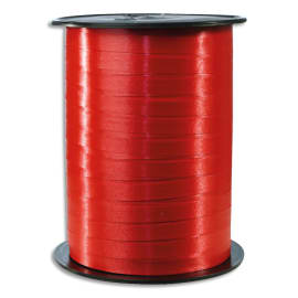 CLAIREFONTAINE Bobine bolduc de comptoir 500mx7mm lisse coloris Rouge