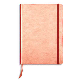 CLAIREFONTAINE Carnet cuir souple Clairefontaine cuirisé. Format A5 144 pages lignées. Coloris cuivre