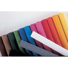 CLAIREFONTAINE Paquet de 15 feuilles carton ondulé 50x35 cm couleurs assorties micro canelure 300g/m2