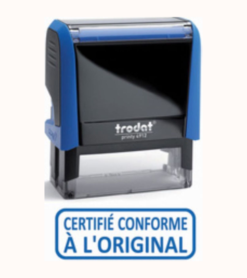 trodat Tampon de texte X-print 4912 "CERTIFIE CONFORME A L'ORIGINAL"