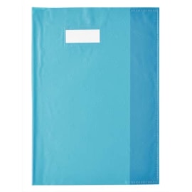 ELBA Protège cahier opaque Grain STYL'SMS 12/100° sans rabat marque-page 24x32 Bleu turquoise