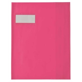 ELBA Protège cahier opaque Grain STYL'SMS 12/100° sans rabat marque-page 24x32 Rose
