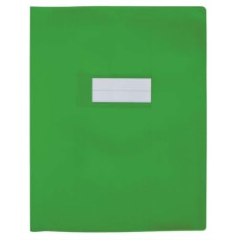 ELBA Protège cahier opaque Grain STYL'SMS 12/100° sans rabat marque-page 24x32 Vert