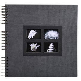 EXACOMPTA Album photos à spirales PASSION. Capacité 360 photos, pages Noires. 32x32 cm, coloris Noir