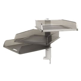 EXACOMPTA Colonne rotative de 3 corbeilles à courrier en polystyrène Gris - Dim L27,2 x H38,5 x P39,5 cm