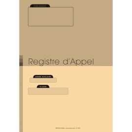 FUZEAU Registre d'appel sans découpe