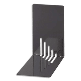 MAUL Lot de 2 Serre-livres en acier brillant-Coins arrondis-Dimensions L12 x H13,5 x P8,5 cm Coloris Noir