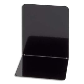 MAUL Lot de 2 Serre-livres en acier brillant-Coins arrondis-Dimensions L14 x H14 x P12 cm. Coloris Noir