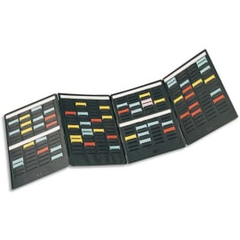 NOBO Kit de 4 volets MINI-PLANNER 4 bandes de 17 fiches indice 1,7 avec 100 fiches