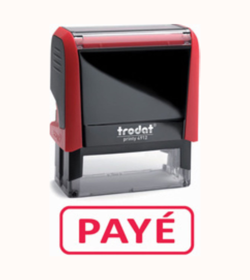 trodat Tampon de texte X-print 4912 "PAYÉ"