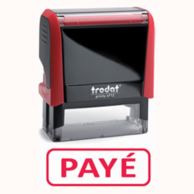 trodat Tampon de texte X-print 4912 "PAYÉ"