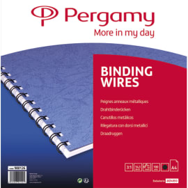 PERGAMY Boîte de 100 peignes anneaux métalliques, 34 boucles 14.3mm Noir 900126
